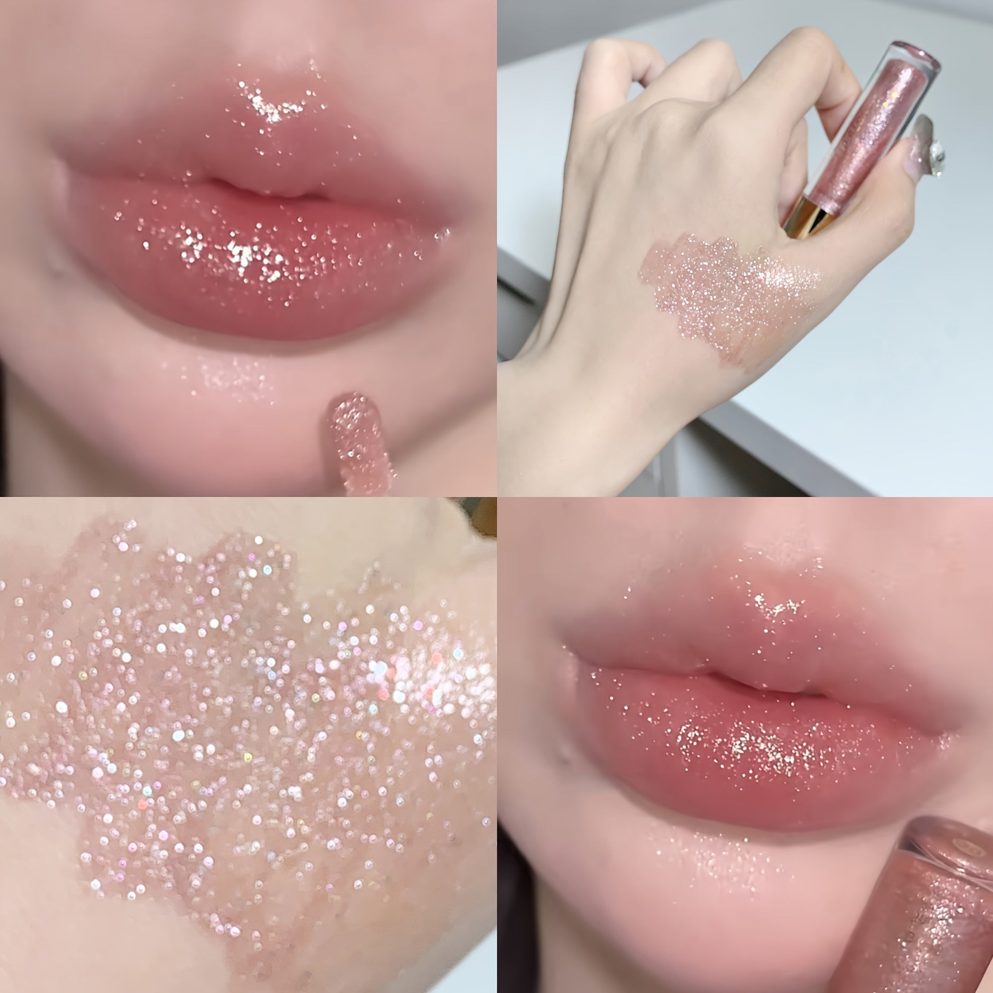 Set de brillo de labios brillante a prueba de agua con gel de color y bálsamo labial para otoño invierno