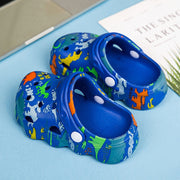 Kids Dinosaur Pattern Clogs Non-Slip Breathable EVA Slippers for Outdoor Activities
