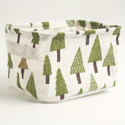 Foldable Fabric Storage Basket with Handle for Home Organization and Decoration