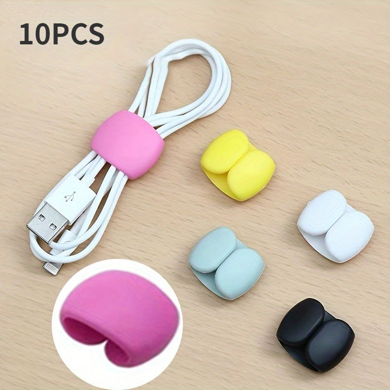 Multifunctional Plastic Cable Organizer Clips with Storage Buckle for Home Office