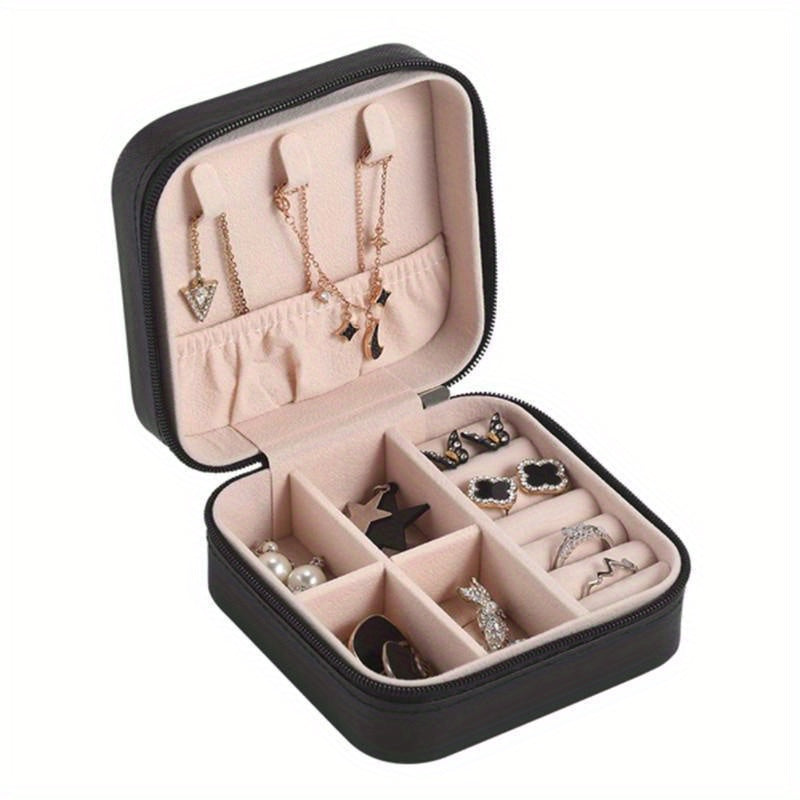 Small Portable Jewelry Box for Rings Necklaces and Studs Gift for Women and Mom