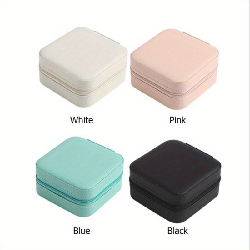 Small Portable Jewelry Box for Rings Necklaces and Studs Gift for Women and Mom