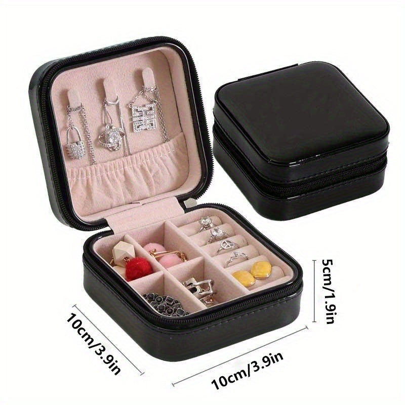 Small Portable Jewelry Box for Rings Necklaces and Studs Gift for Women and Mom