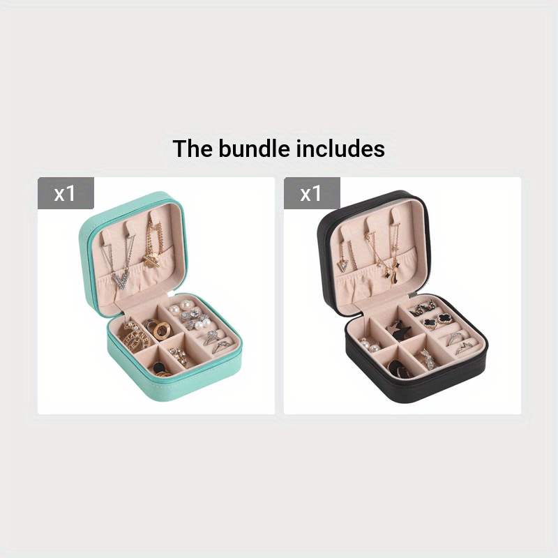 Small Portable Jewelry Box for Rings Necklaces and Studs Gift for Women and Mom