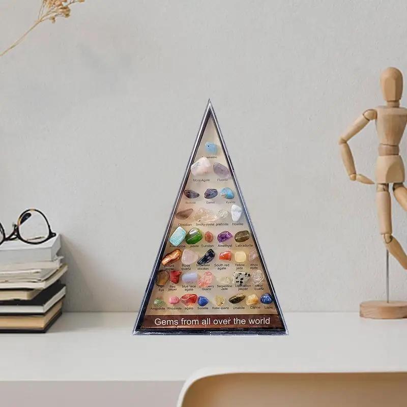 36-Piece Mineral Specimen Set in Collection Box for Research Education or Home Decor