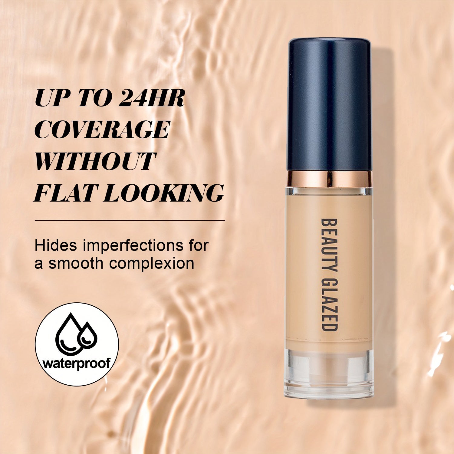 Three-Piece Makeup Set Primer Concealer Liquid Foundation Matte Waterproof for Beginners and Travel