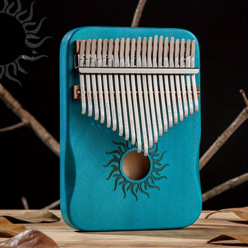21-Key Maple Kalimba for Beginners with Sound Hole in Multiple Colors