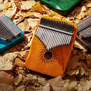 21-Key Maple Kalimba for Beginners with Sound Hole in Multiple Colors
