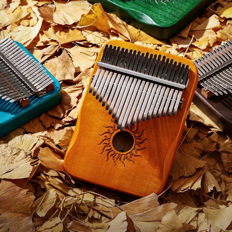 Boshlovchilar uchun 21 kalitli Maple Kalimba, ovoz teshigi bilan, turli ranglarda