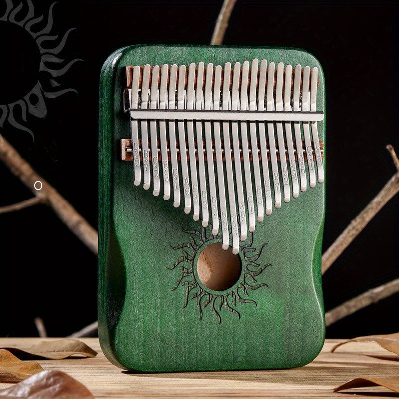 21-Key Maple Kalimba for Beginners with Sound Hole in Multiple Colors