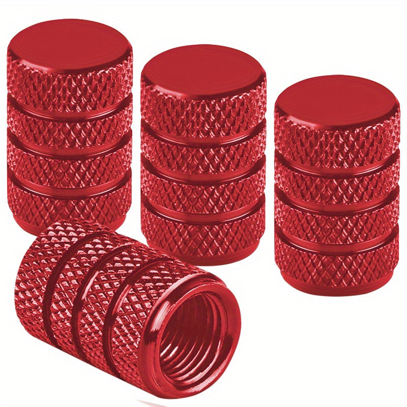 4 Pack Anodized Aluminum Tire Valve Caps Universal Corrosion Resistant for Cars Trucks Bikes