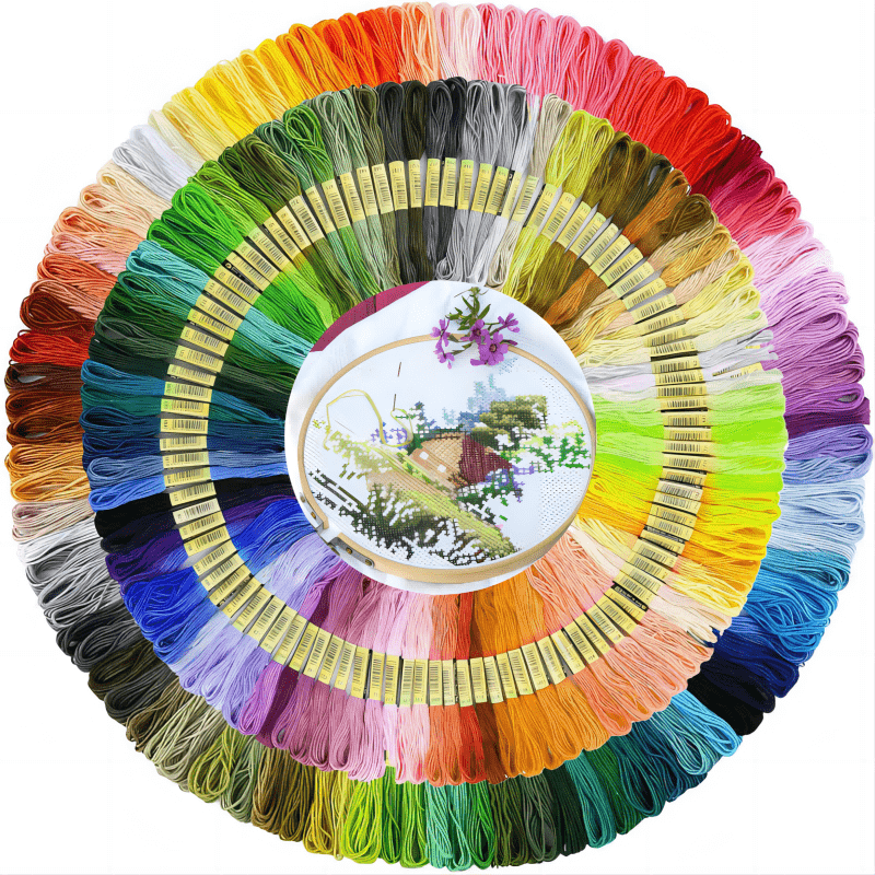 Colorful Embroidery Thread Set 12/24/36 Bundles Polyester Cotton Cross Stitch Sewing DIY Craft