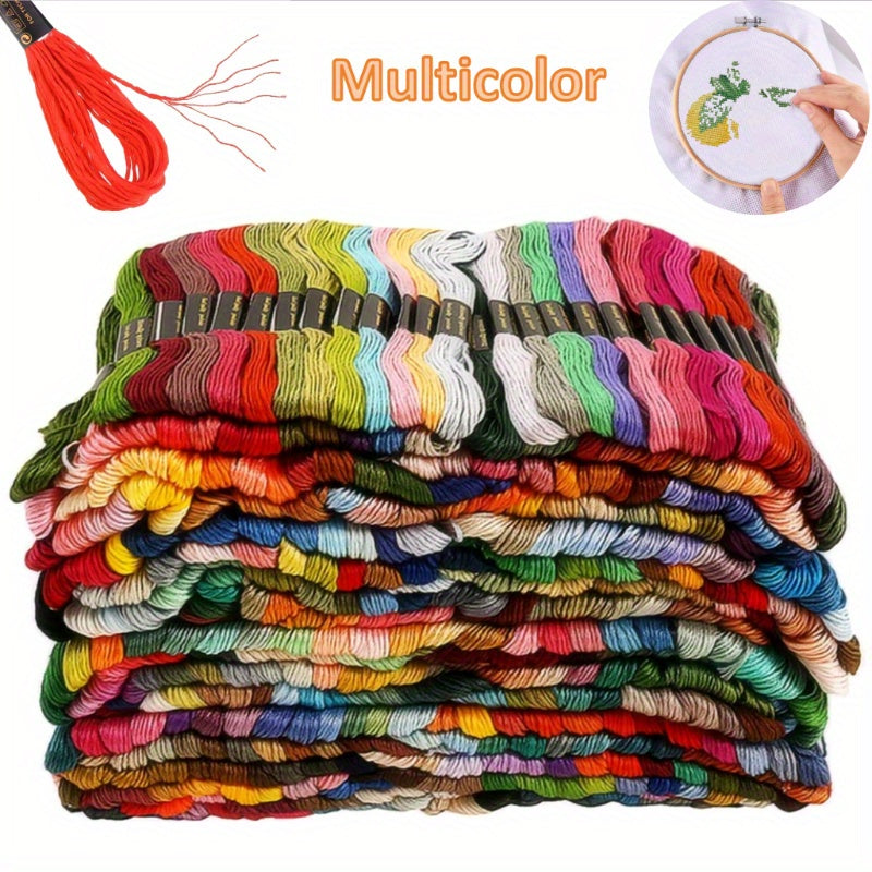 Colorful Embroidery Thread Set 12/24/36 Bundles Polyester Cotton Cross Stitch Sewing DIY Craft