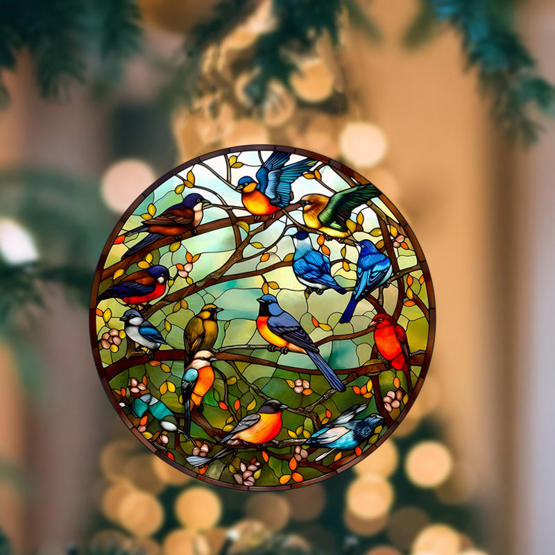 Автомобиль Фургон Домашнее украшение Статический наклейка на окно Подсолнух Птица Джунгли