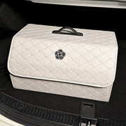 Faux Leather Car Trunk Organizer Durable Storage Box Multiple Sizes
