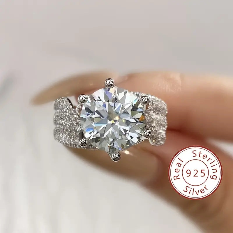 Sterling Silver Twisted Ring for Women Hypoallergenic Engagement Wedding Jewelry