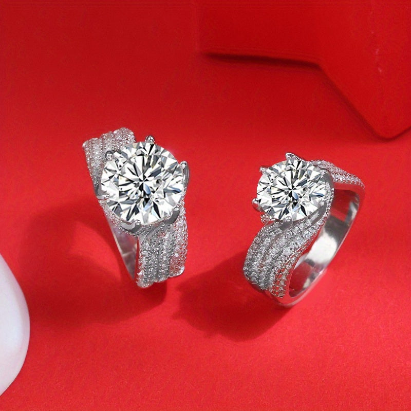 Sterling Silver Twisted Ring for Women Hypoallergenic Engagement Wedding Jewelry