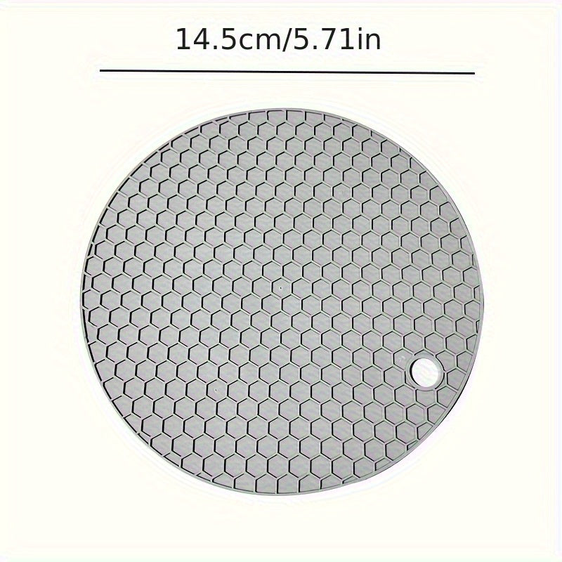 Juego de 5 posavasos de silicona redondos resistentes al calor, anti-quemaduras, aptos para lavavajillas, accesorios de cocina para mesa