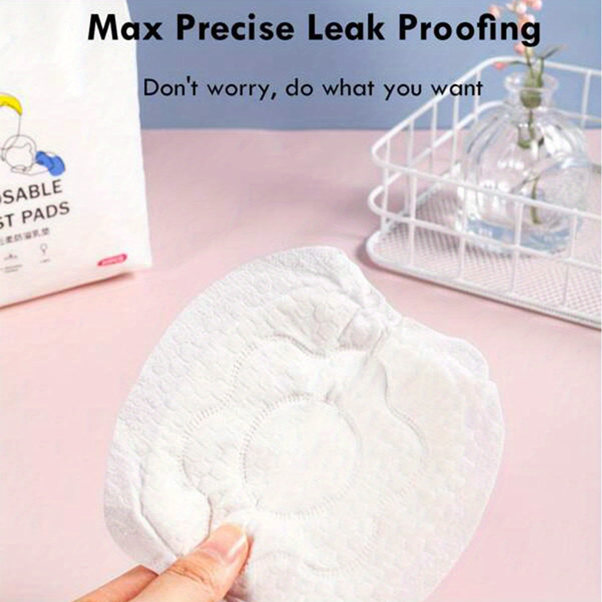 50 Pieces Soft Cotton Nursing Pads for Disposable Breastfeeding Comfort