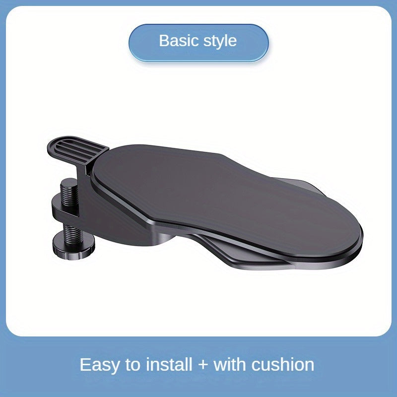 Adjustable Rotating Computer Arm Rest with Wrist Support for Ergonomic Elbow and Arm Comfort
