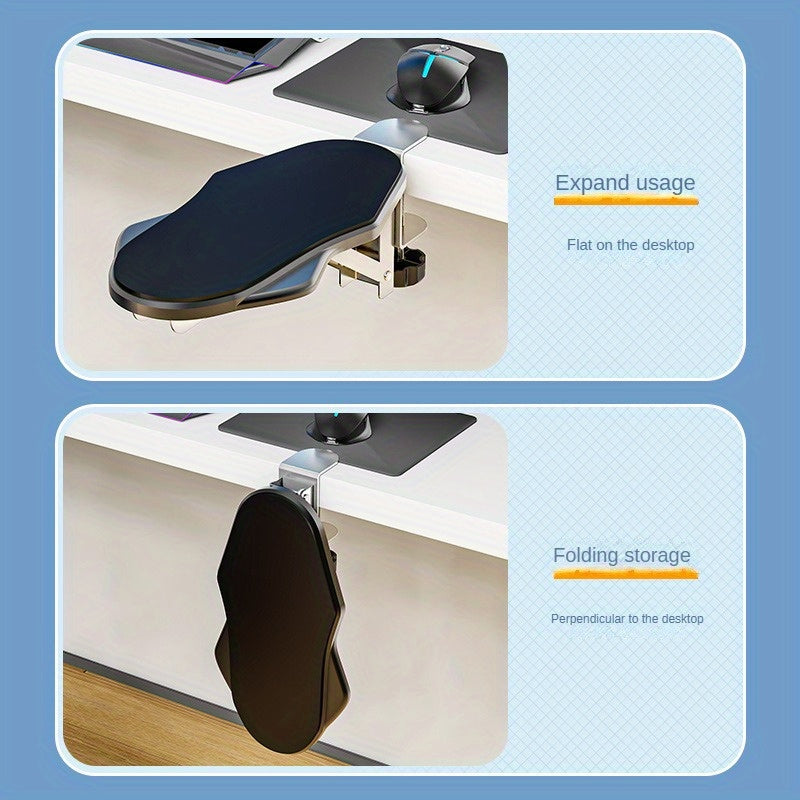 Adjustable Rotating Computer Arm Rest with Wrist Support for Ergonomic Elbow and Arm Comfort