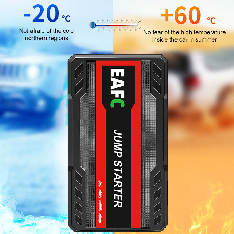 Portable Car Jump Starter for 3L Gasoline Engines with Power Bank and LED Flashlight