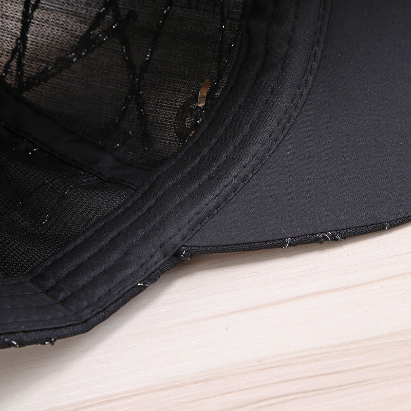 Moslashuvchan nafas oladigan geometrik naqshli baseball shapka, yoz va kuz uchun engil polyesterdan, qora, oq va kulrang ranglarda