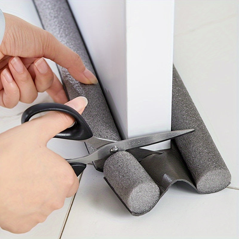 Flexible Non-Adhesive Door Seal Strip with Door Protection Block