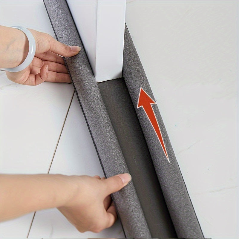 Flexible Non-Adhesive Door Seal Strip with Door Protection Block