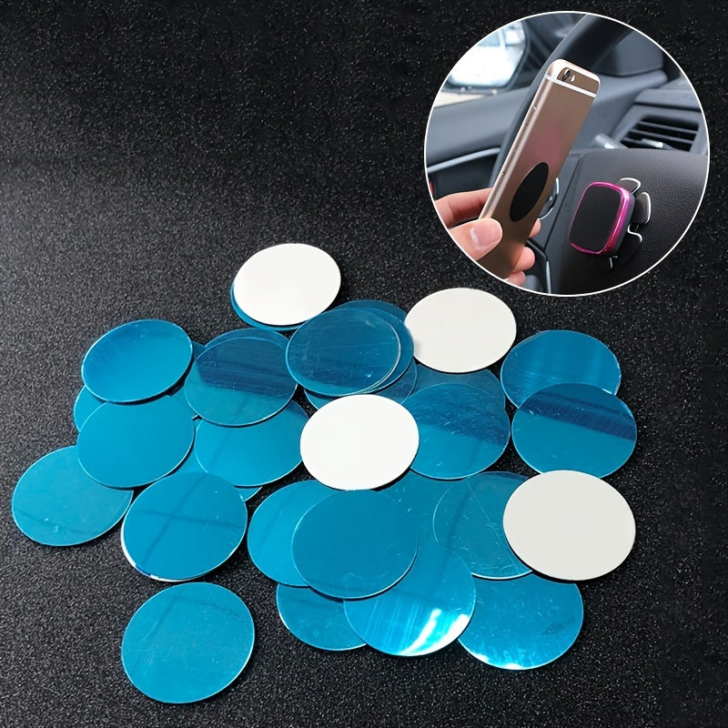 5pcs Magnetic Aluminum Stickers Blue White Strong Hold Phone Mounts Car Mounts