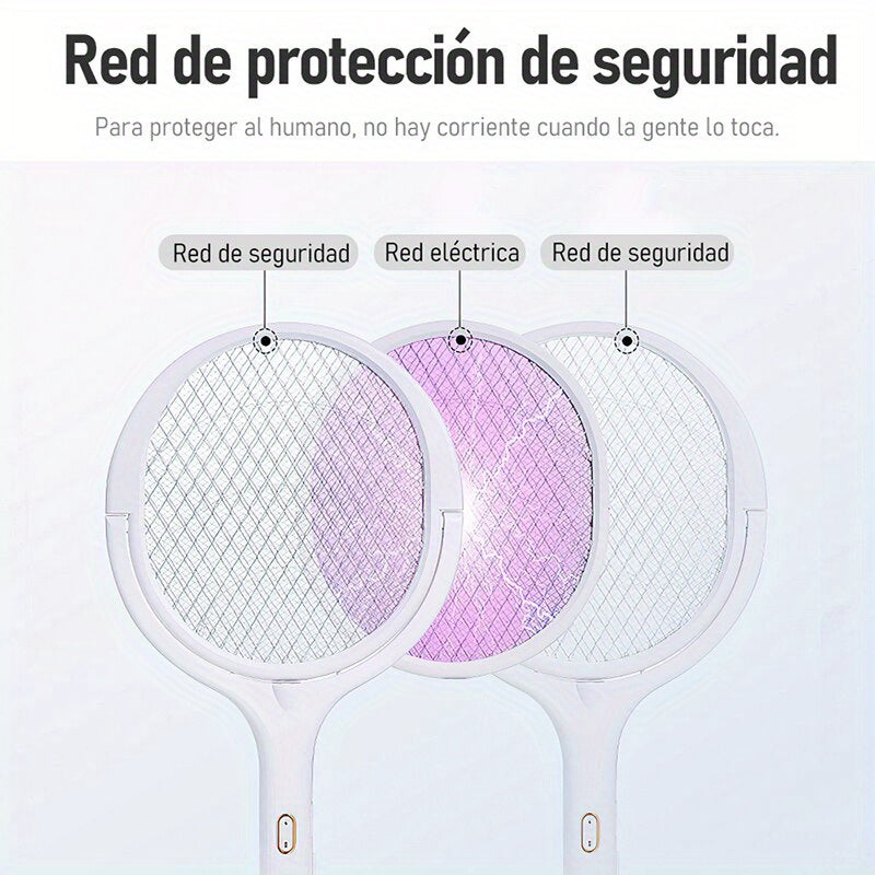 Electric Mosquito Swatter with 90-Degree Rotatable Design and 365nm Bug Zapper for Pest Control in Homes and Dorms