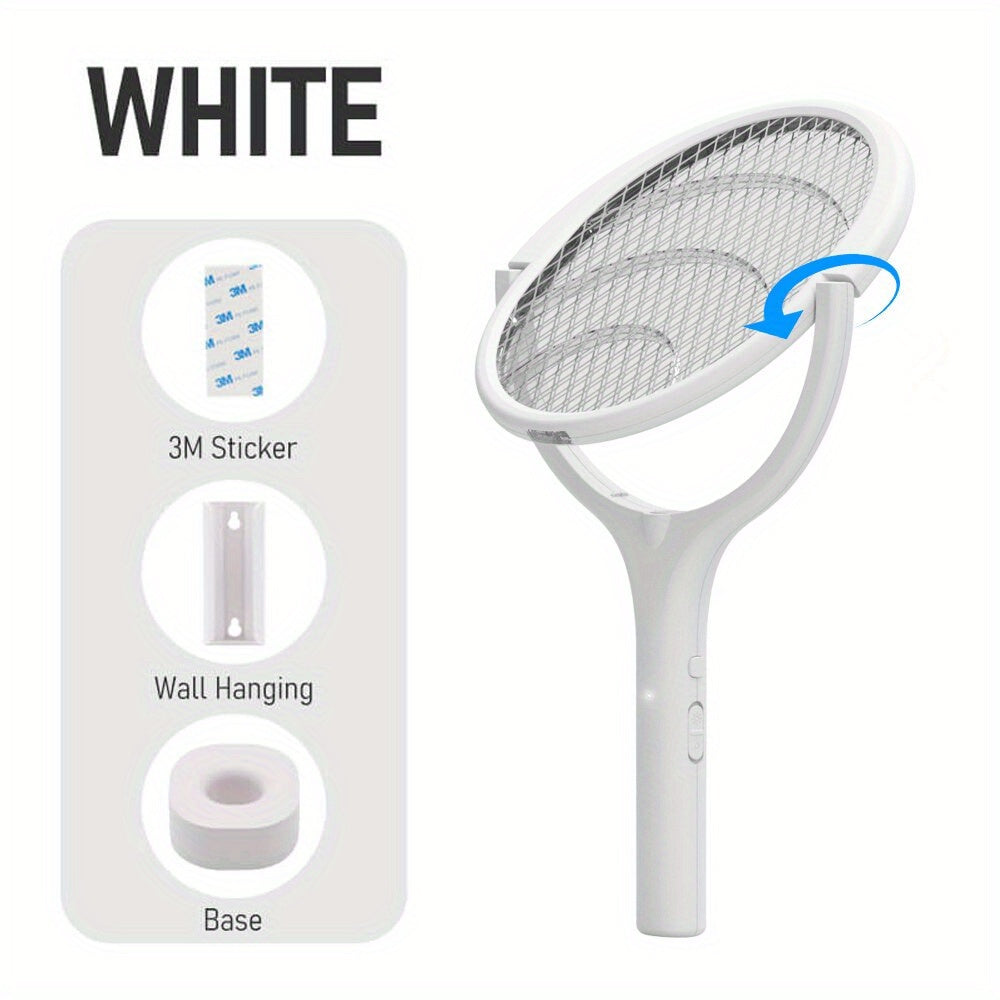 Electric Mosquito Swatter with 90-Degree Rotatable Design and 365nm Bug Zapper for Pest Control in Homes and Dorms