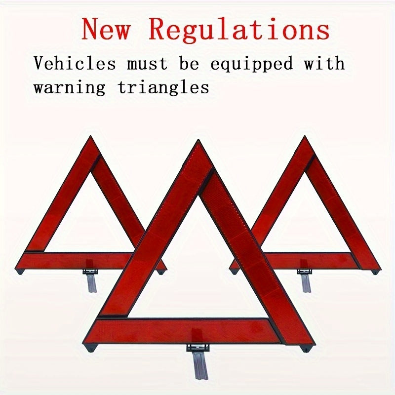 Car Safety Warning Sign Reflective Foldable Tripod Emergency Tool