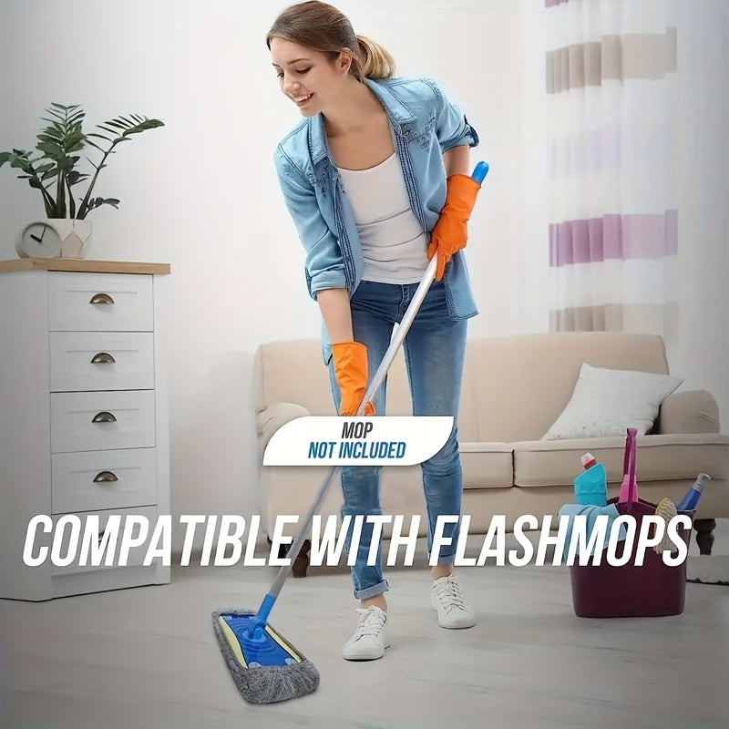 Комплект из 4 микрофибровых насадок для швабры - моющиеся, долговечные, многоразовые для уборки пола