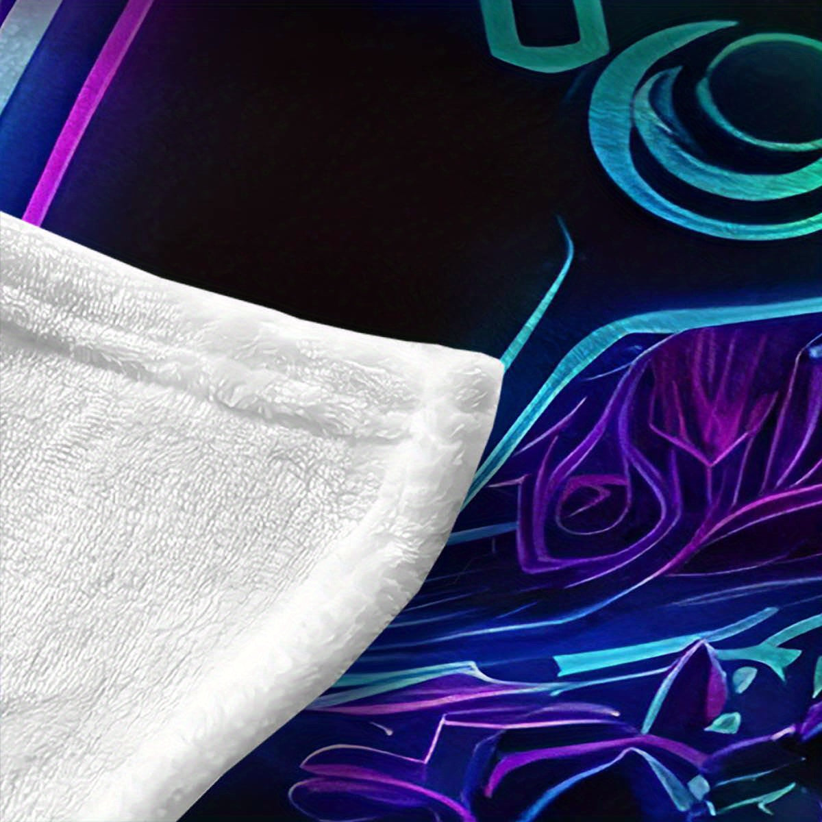 Cozy Flannel Throw Blanket for Couch Bed Car Camping and Travel