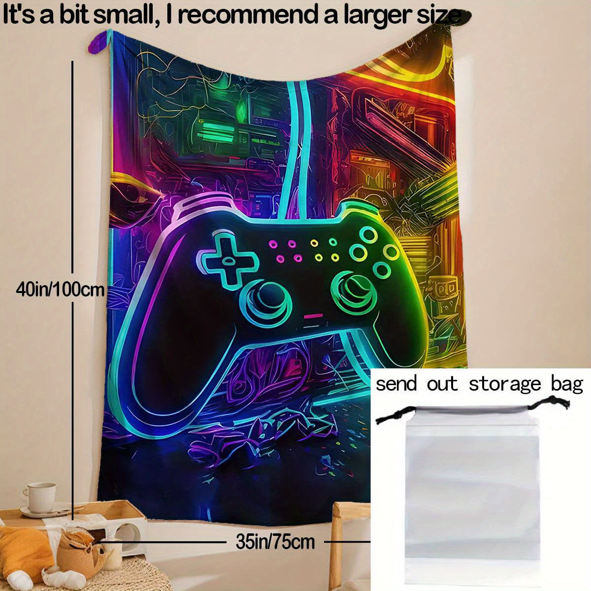 Cozy Flannel Throw Blanket for Couch Bed Car Camping and Travel