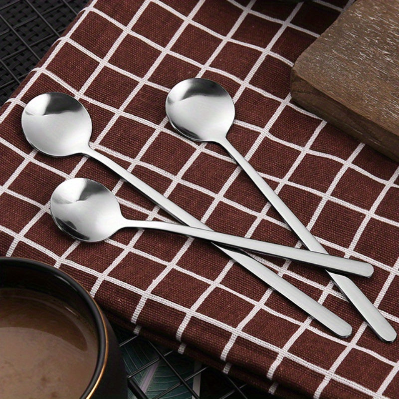 Set of 3 Gold Stainless Steel Small Spoons for Honey Coffee and Desserts