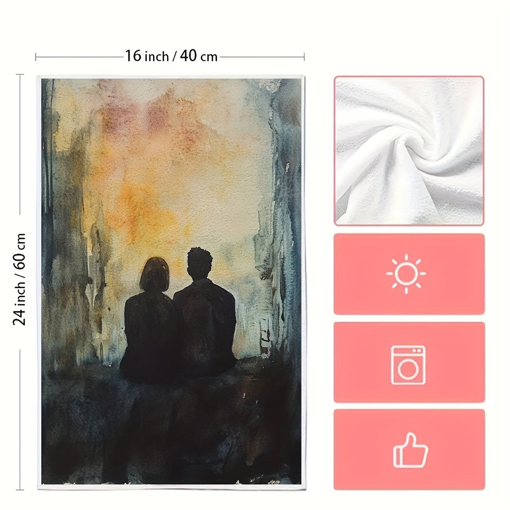 Ultra-Soft Kitchen Towels 40x60cm Absorbent Machine Washable Holiday Decor