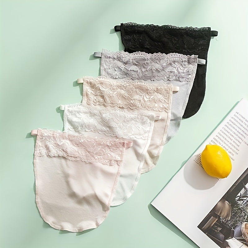 Women’s Lace Bra Covers Bundle of 4 Detachable Chest Protectors in Various Colors