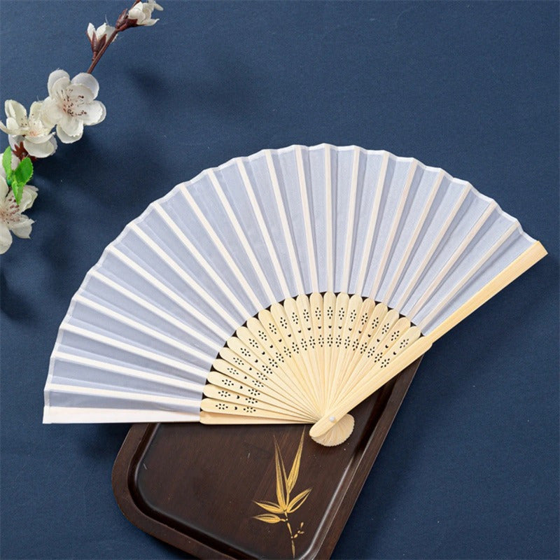 Bamboo Silk Hand Fan for Weddings Parties and Gifts Portable Stylish