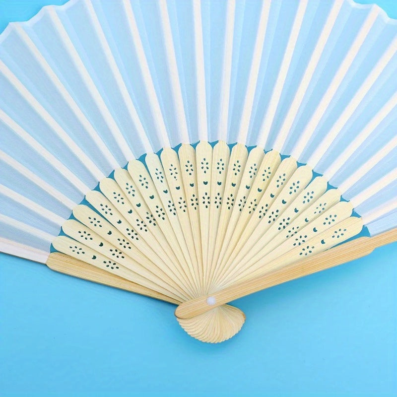Bamboo Silk Hand Fan for Weddings Parties and Gifts Portable Stylish
