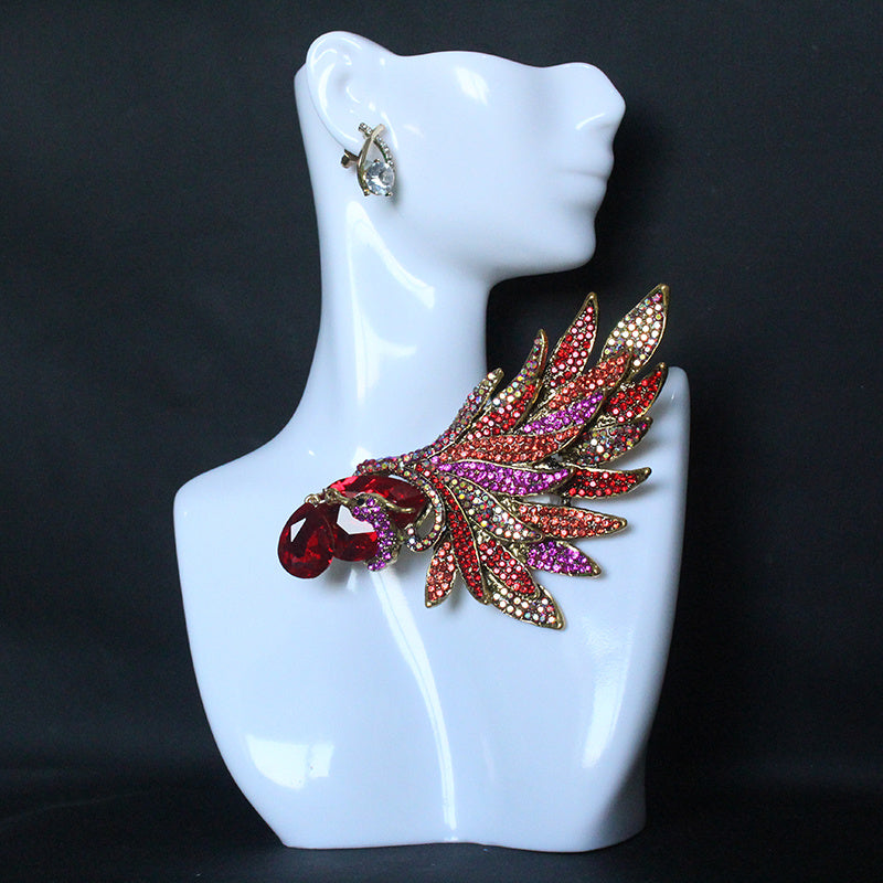 Broche en forma de mariposa azul con rhinestones para vestidos y trajes de mujer