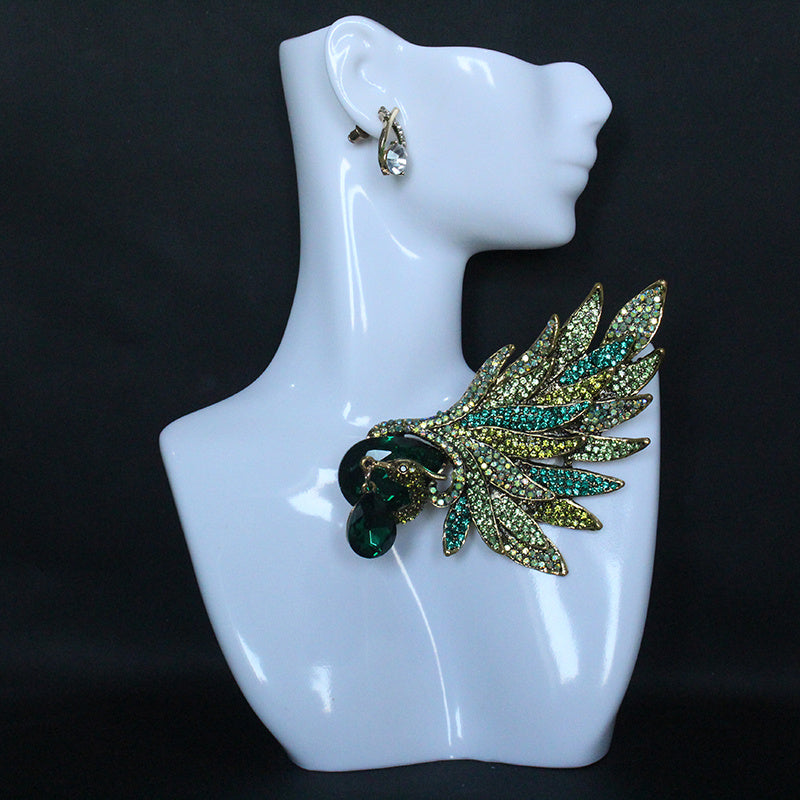 Broche en forma de mariposa azul con rhinestones para vestidos y trajes de mujer