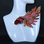 Broche en forma de mariposa azul con rhinestones para vestidos y trajes de mujer