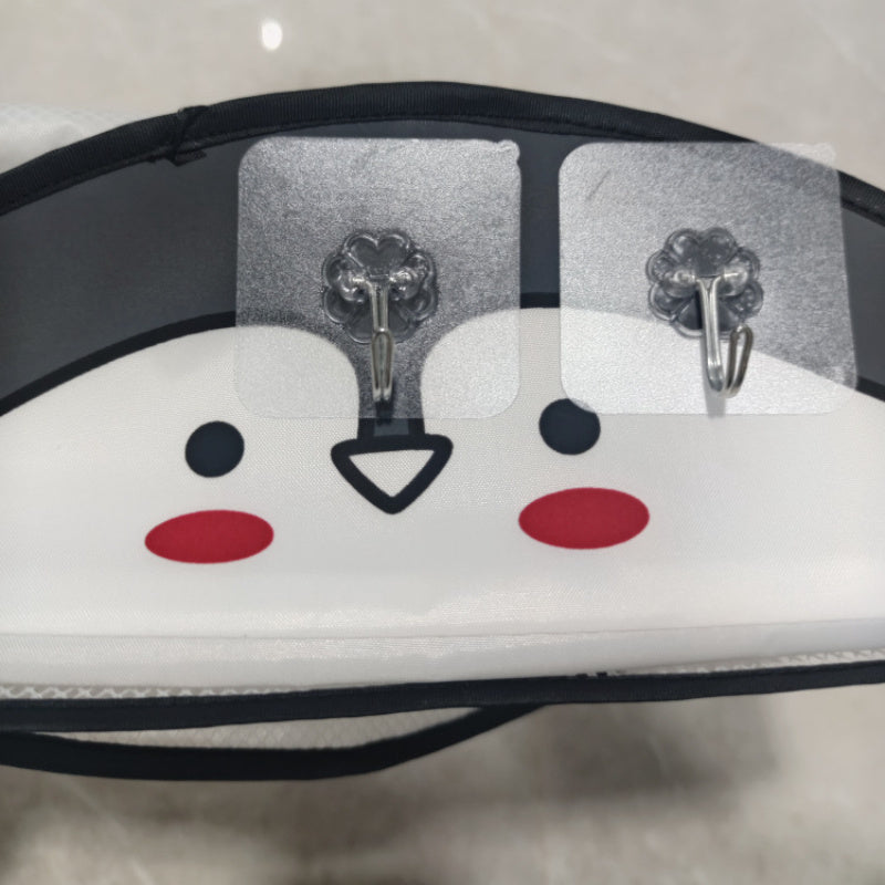 Organizador de almacenamiento para baño con ventosas de malla resistente al agua y bolsa colgante