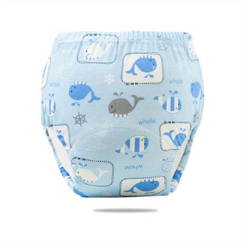 Baby Diapers 6-Layer Breathable Cotton Gauze Reusable Washable Cartoon Diaper Pants