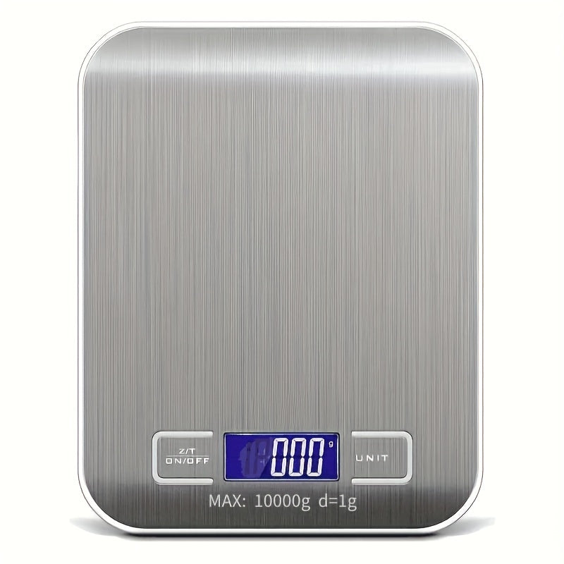 Digital Kitchen Food Scale 10kg Waterproof Stainless Steel Display for Baking Cooking and Meal Prep
