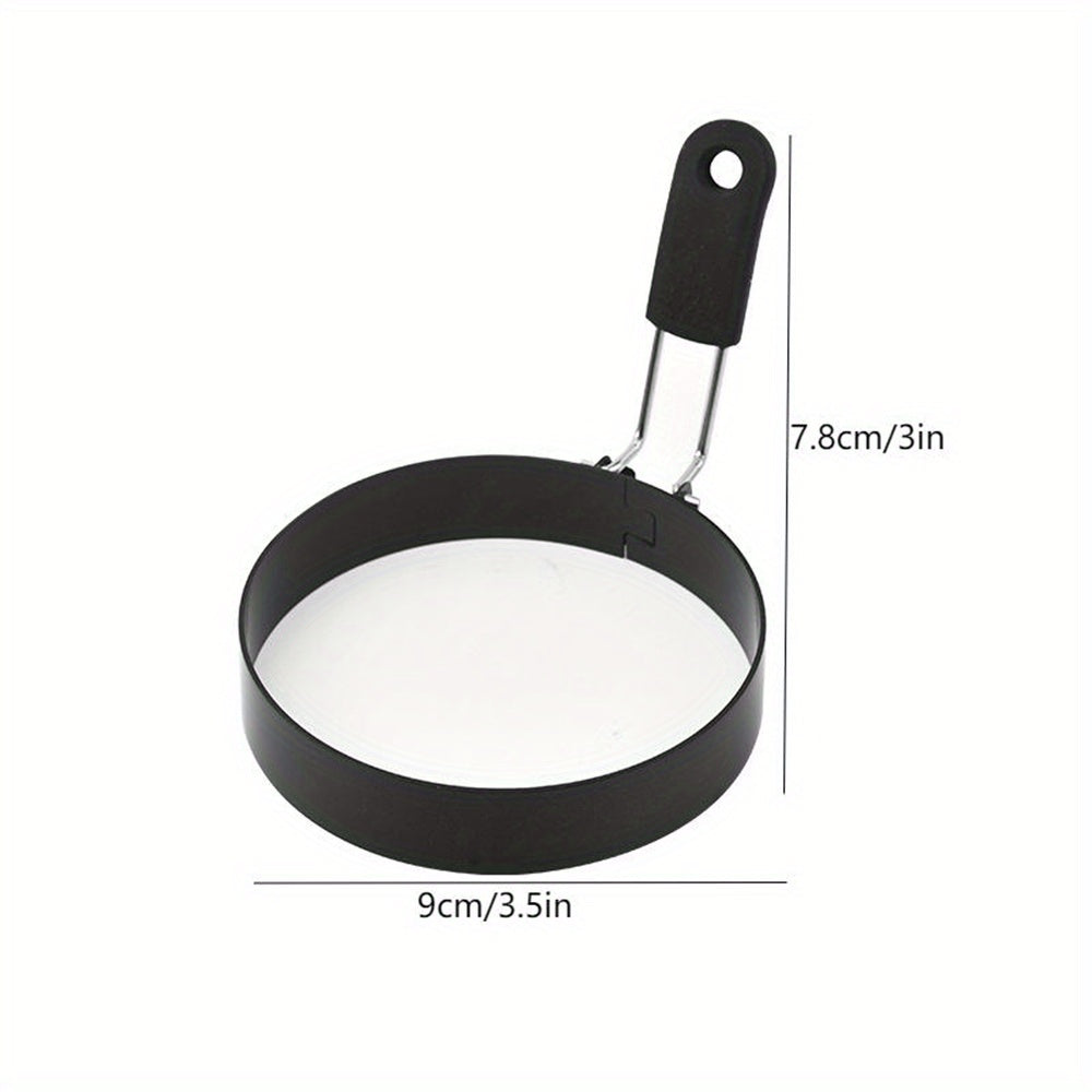 Set of 4 Non-Stick Stainless Steel Egg Rings for Pancakes Breakfast Sandwiches and Burgers