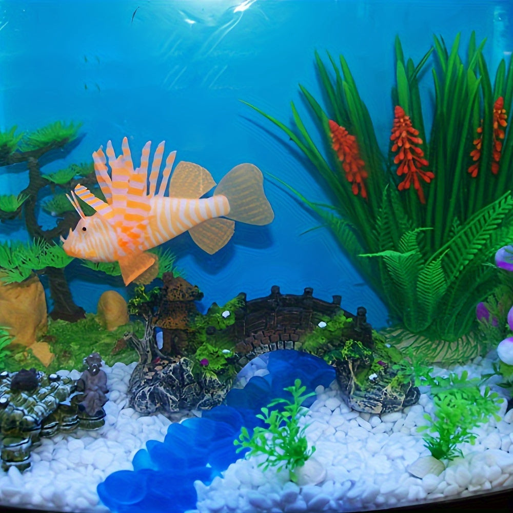 Resin Aquarium Decor Bridge for Fish Tanks and Turtle Climbing Platform