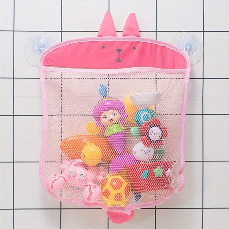 Foldable Bathroom Shower Organizer with Cartoon Design for Kids Storage